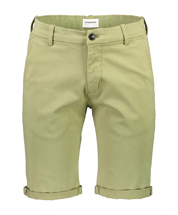 Lindbergh Superflex Chino Shorts i lys armygrøn til herre - OUTLET