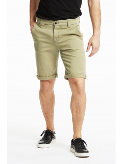 Lindbergh Superflex Chino Shorts i lys armygrøn til herre