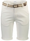 Lindbergh Superflex Chino Shorts i Off White til herre m. bælte