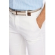 Lindbergh Superflex Chino Shorts i Off White til herre m. bælte