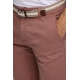 Lindbergh Superflex Chino Shorts i burnt brown til herre m. bælte