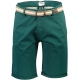 Lindbergh Superflex Chino Shorts i Deep Green til herre m. bælte