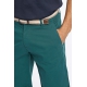 Lindbergh Superflex Chino Shorts i Deep Green til herre m. bælte