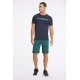 Lindbergh Superflex Chino Shorts i Deep Green til herre m. bælte