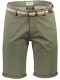 Lindbergh Superflex Chino Shorts i Dusty Green til herre m. bælte