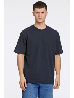 Lindbergh O-neck T-shirt i navy til herre