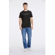 Lindbergh O-Neck T-shirt i sort m. logo til herre