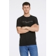 Lindbergh O-Neck T-shirt i sort m. logo til herre