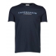 Lindbergh O-Neck T-shirt i navy m. logo til herre