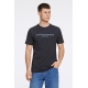 Lindbergh O-Neck T-shirt i navy m. logo til herre