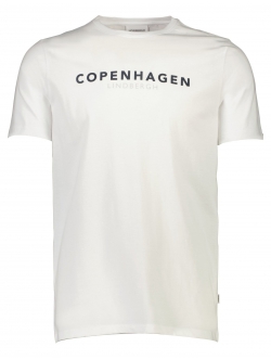 Lindbergh O-Neck T-shirt i hvid m. logo til herre