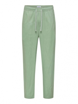 ONLY & SONS Loose Fit Hørbukser i Iceberg Green til herre