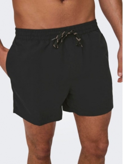 ONLY & SONS Badeshorts i sort til herre