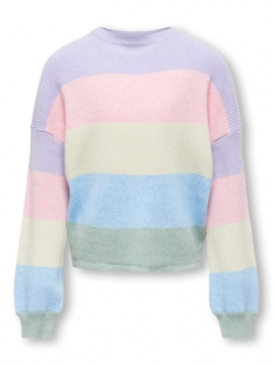 KIDS ONLY Strik pullover i Lavendula Roseate til piger