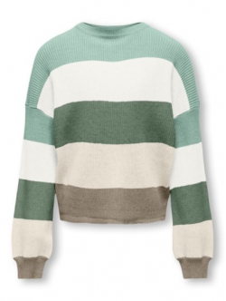 KIDS ONLY Strik pullover i Silt Green til piger