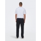 ONLY & SONS Hørbukser Loose Fit i dark navy til herre