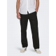 ONLY & SONS Hørbukser Loose Fit i sort til herre