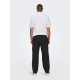ONLY & SONS Hørbukser Loose Fit i sort til herre