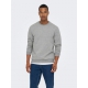 ONLY & SONS Crew Neck Sweatshirt i grå til herre