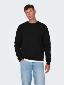 ONLY & SONS Crew Neck Sweatshirt i sort til herre