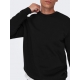 ONLY & SONS Crew Neck Sweatshirt i sort til herre