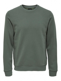 ONLY & SONS Crew Neck Sweatshirt i Castor Gray til herre