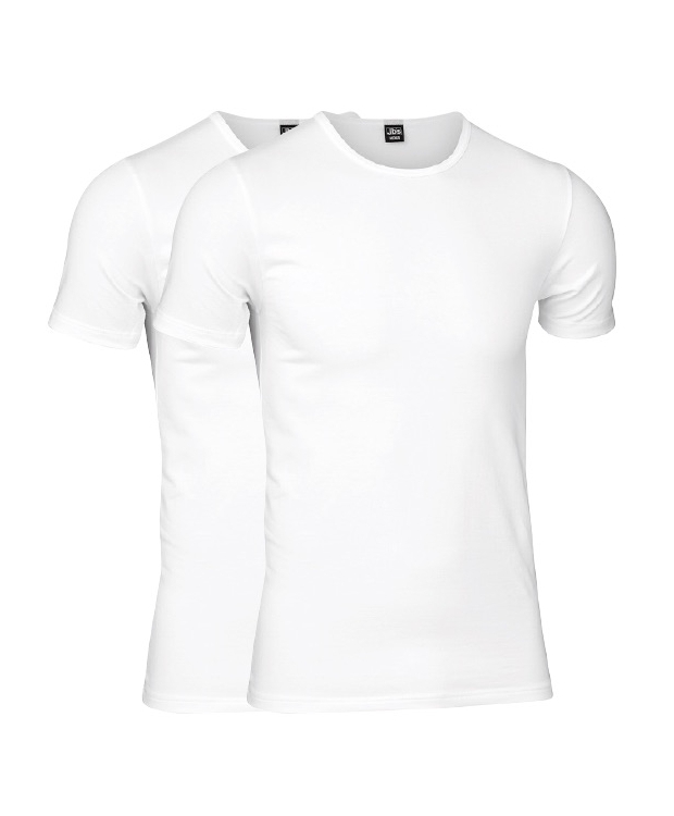 JBS 2-pak Bambus T-shirt med Rund Hals i Hvid til Herre – Blød, Åndbar & Temperaturregulerende billede