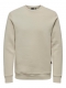 ONLY & SONS Crew Neck Sweatshirt i Silver Lining til herre