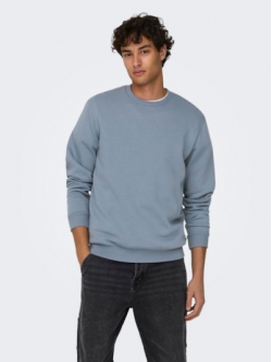 ONLY & SONS Crew Neck Sweatshirt i Flint Stone til herre