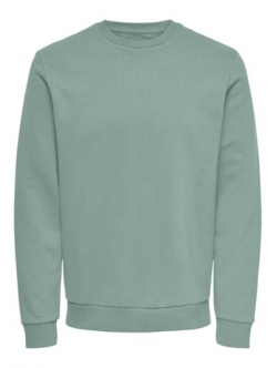 ONLY & SONS Crew Neck Sweatshirt i Iceberg Green til herre