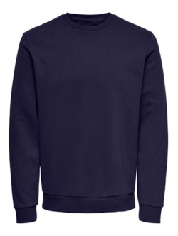 ONLY & SONS Crew Neck Sweatshirt i Evening Blue til herre