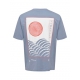 ONLY & SONS T-Shirt med print i blå til herre