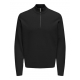 ONLY & SONS half zip i sort til herre