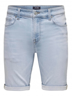 ONLY & SONS denimshorts i lyseblå til herre