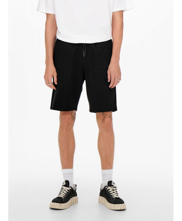 ONLY & SONS sweat shorts i sort til herre