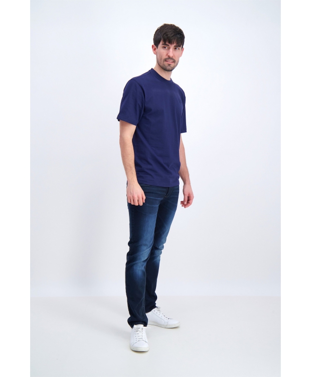 Bison t-shirt i Navy med rund hals til herre | Regular fit |