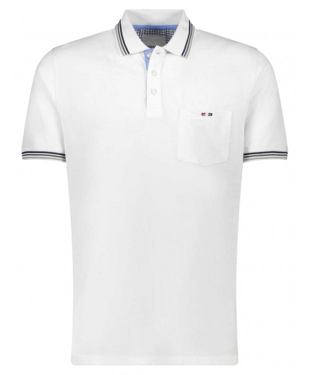 Bison polo i hvid til herre | Regular fit |