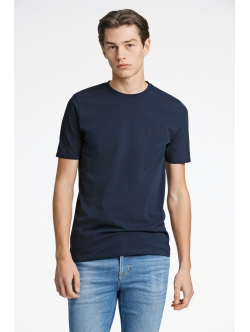 Junk de Luxe t-shirt i Navy med rund hals til herre | Relaxed fit |
