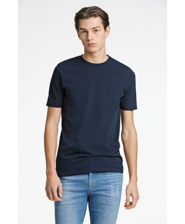 Junk de Luxe t-shirt i Navy med rund hals til herre | Relaxed fit |