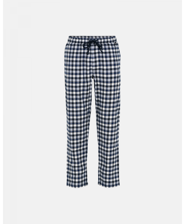 JBS pyjamasbukser flannel med blå og sorte tern til herre.