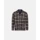 JBS Pyjamas Flannel i navy og brun til herre