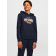 Jack & Jones Hoodie i navy til drenge