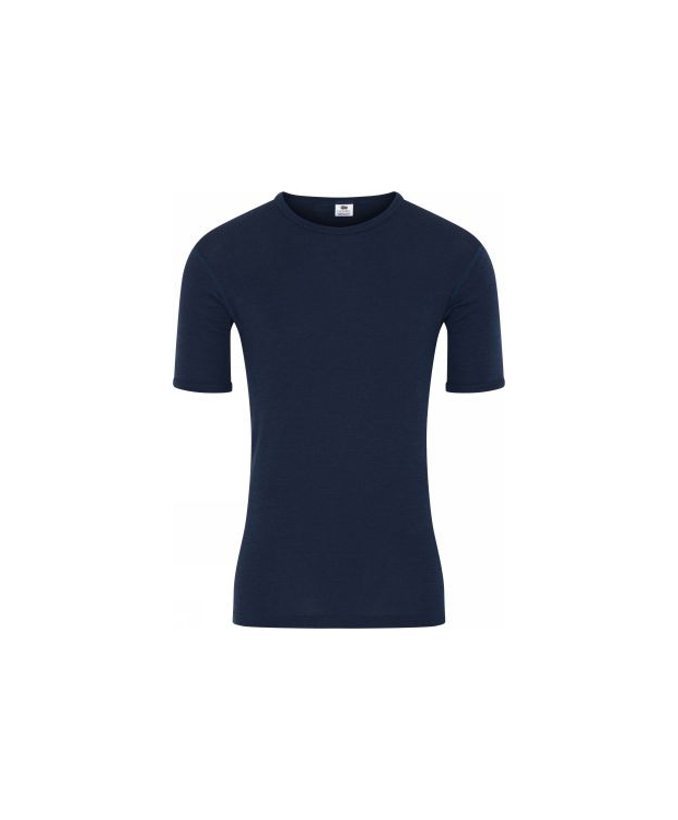 DOVRE Wool T-shirt i Navy med Rund Hals til Herre – 100% Uld