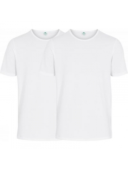 Dovre GOTS T-shirts 2-pak hvid til herre – S–2XL