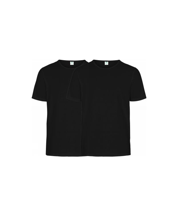 DOVRE 2-pak GOTS Bomulds T-shirts i Sort med Rund Hals til Herre - 100% Økologisk Bomuld
