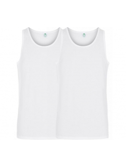 Dovre bamuld singlet 2-pak GOT, undertrøje i hvid.