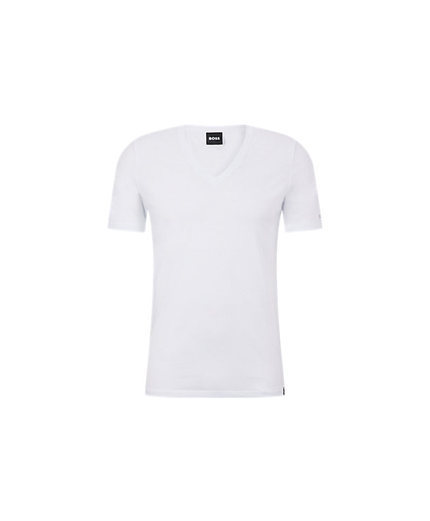 BOSS v-neck T-shirt i hvid til herre