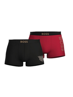 BOSS 2pak CNY Trunks i sort og rød til herre