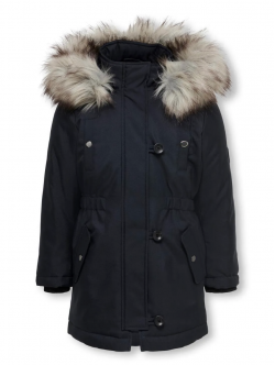 KIDS ONLY jakke med faux fur i nightsky til piger