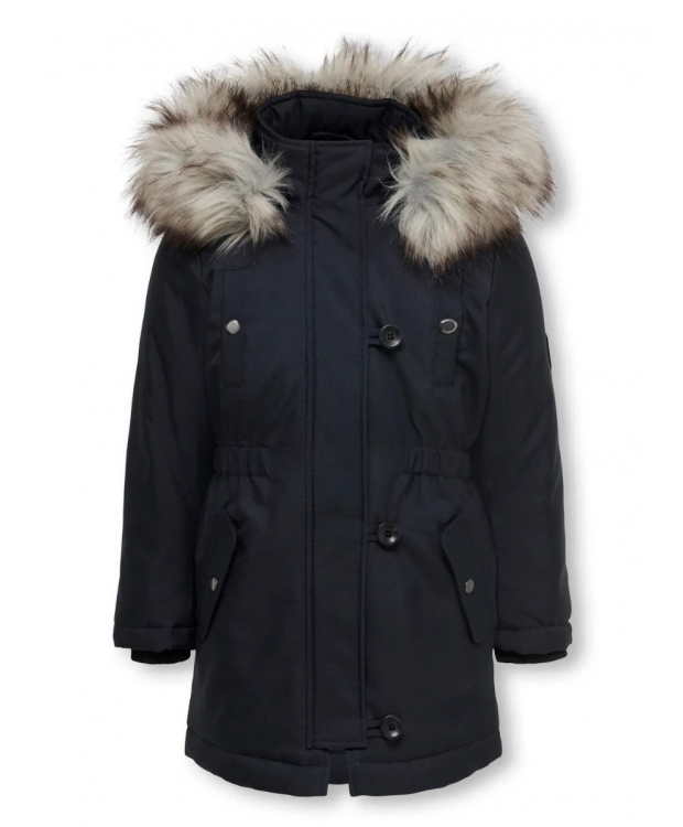 KIDS ONLY jakke med faux fur i nightsky til piger